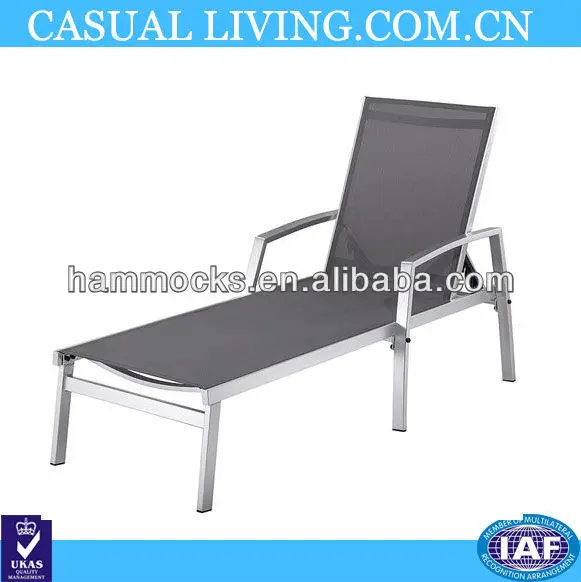 black aluminum sun lounger sunbathing deck chair deckchair