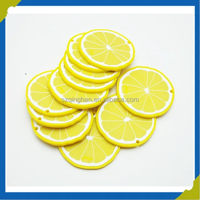 hot sell customize brand logo scented lemon 3d soft pvc patch