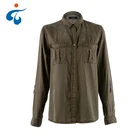 Modern design wholesale soft ladies sample latest blouse tops long sleeves