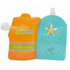 Customized laminated printing stand up liquid food packaging ziplock reusable drink pouch with spout