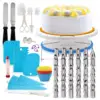 2018 Hot Sale plastic cake turntable tools set rotating cake decorating tips set / cake stand / cake decorating kit tools