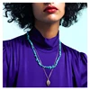 2019 New Design Statement Bohemian Hawaiian African Gold Plated Stone Bead Shell Layered Necklace Set for Women Ladies