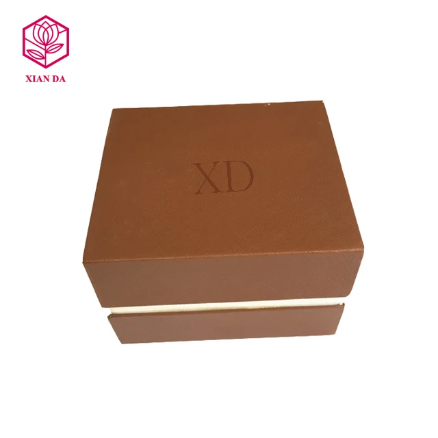 custom luxury cardboard watch box with sponge and pvc window
