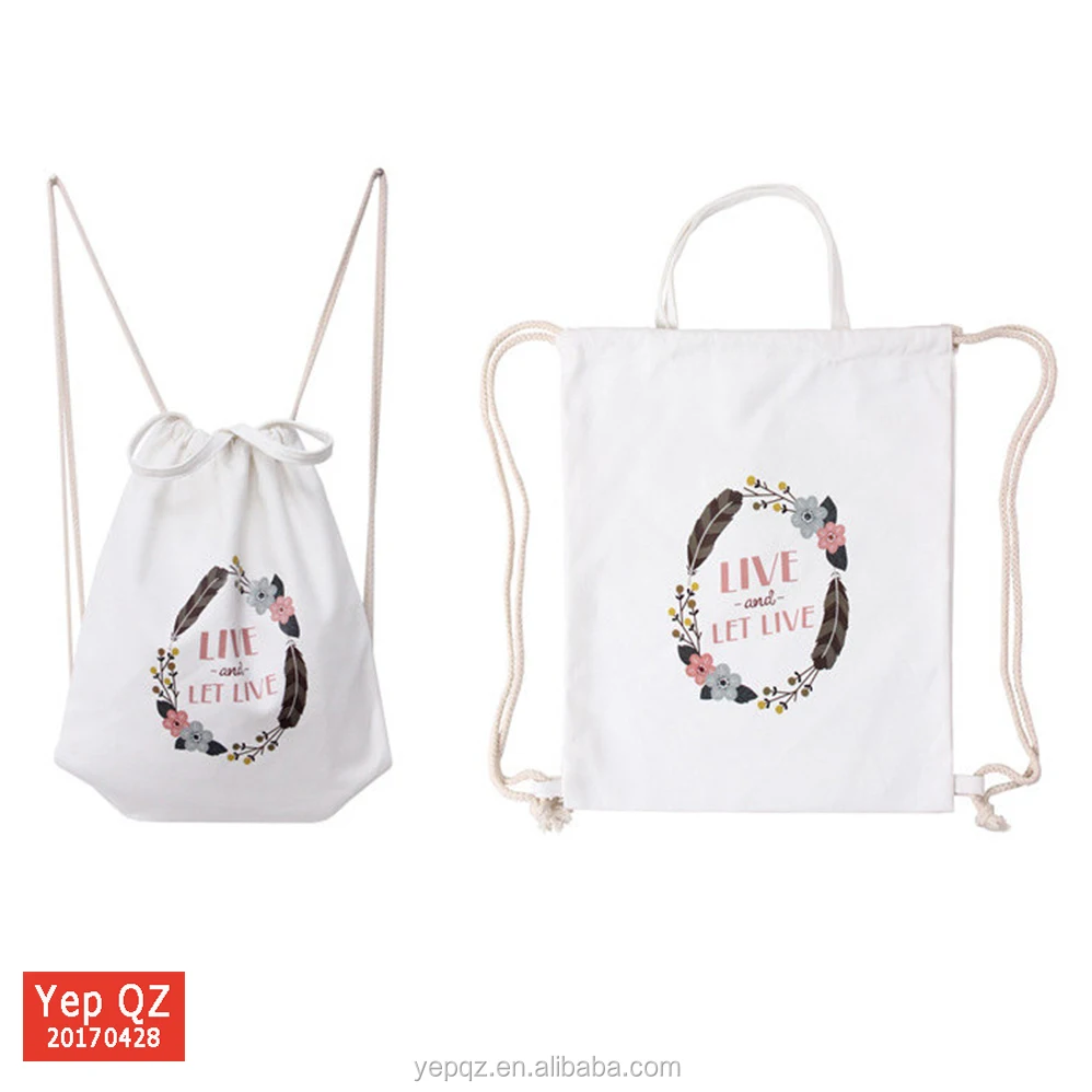 china supplier popular wholesale tote drawstring bag cotton with