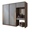 PVC furniture wardrobe modern wooden furniture designs with dressing table