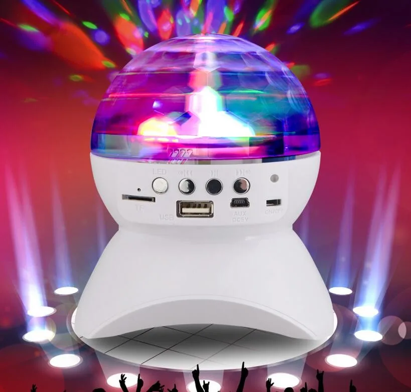 rotating dance bluetooth speaker wireless bluetooth speaker with colorful led light - ANKUX.COM