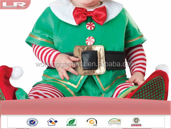 wholesale footed santa claus cosplay rompers kids onesie