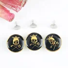 Wholesale New Style Custom Different Sizes Metal Skull Shank Buttons For Jeans Clothing