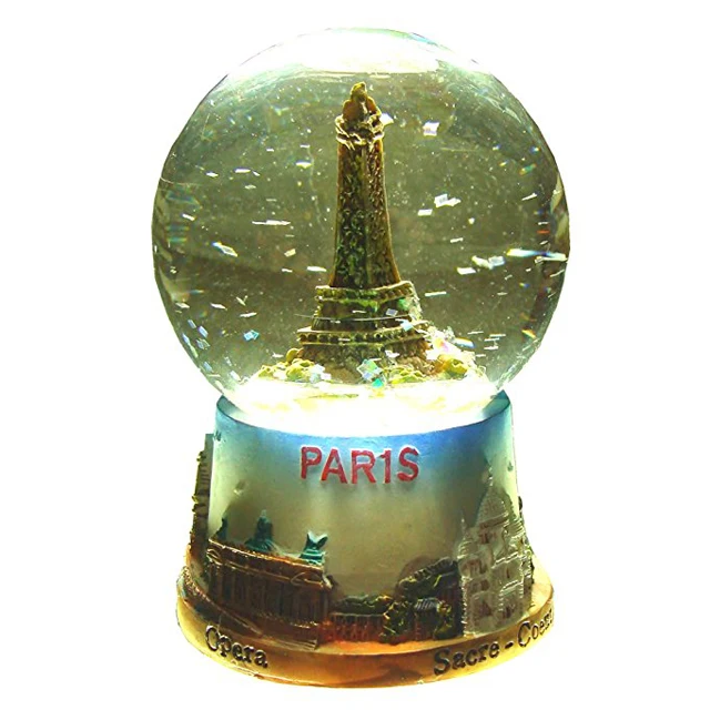 france souvenirs resin eiffel tower snowball for home decor