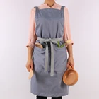 Custom full length bib cooking chef restaurant kitchen canvas cotton apron custom print
