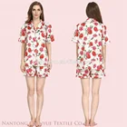 customize print floral sleepwear silk satin pajamas women