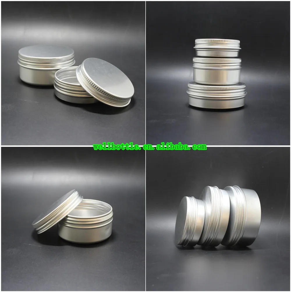 30g 50g 80g 100g cosmetic aluminum cream jar with screw caps AJ-1550A