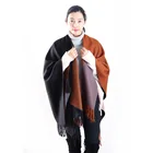 Custom Satin Cutwork Decor Cape Cashmere Shawl