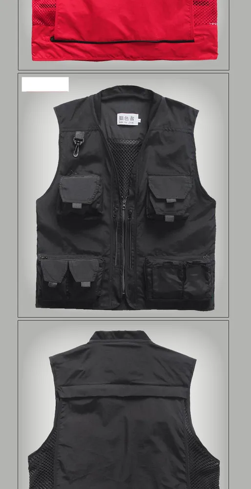 New Summer Men's Double-layer Mesh Casual Breathable Vests Quick-drying Outdoor Sports Clothes Male Casual Waistcoat for Hunting
