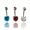 Cheap Heart Shape Crystal navel Belly Button Ring letter Body Piercing Jewelry Wholesale