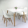 Modern Scandinavian Style White Dinning Table Set with Chairs