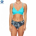 Fashionable Women Cross Front Swimwear Sexy Bikini Custom Ladies Beach Wear Bathing Suit