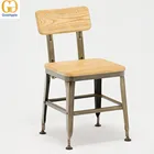 Industrial vintage lyon restaurant wooden dining chair