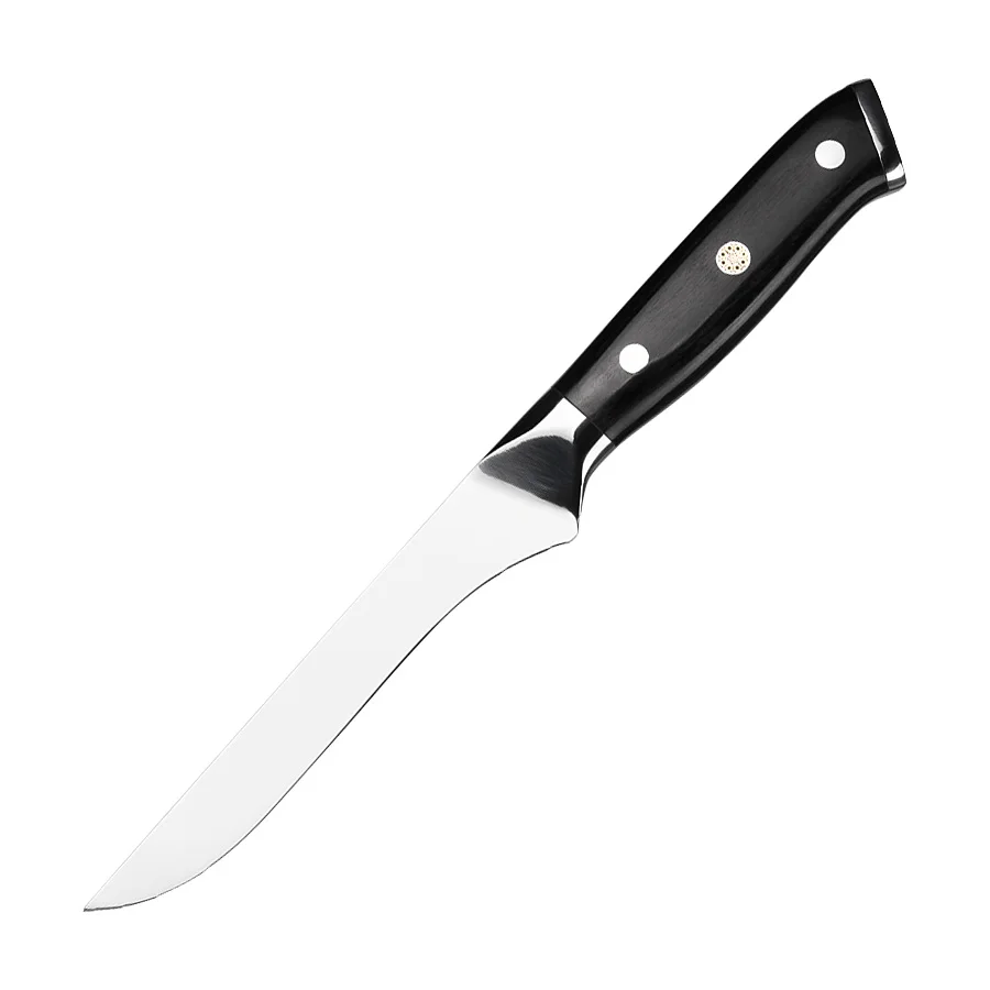filet boning knife - german steel - flexible - 6" with black