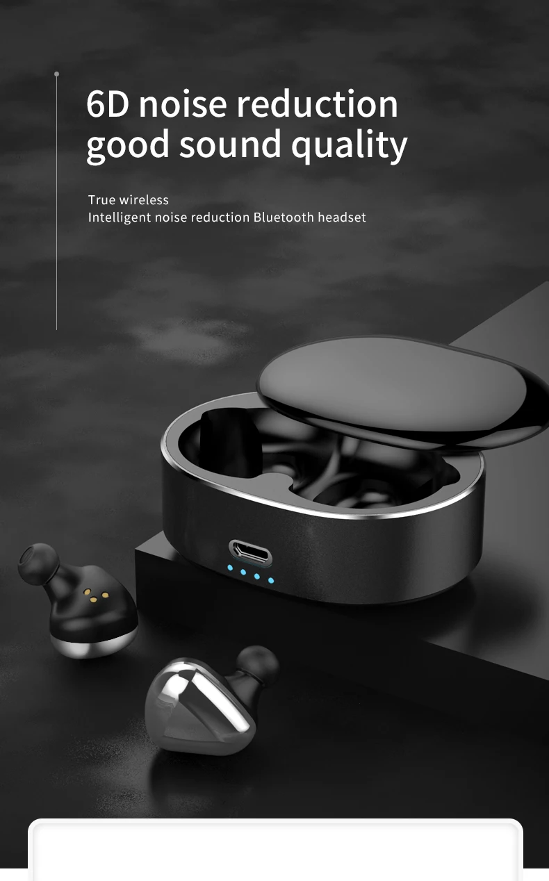 Latest Wireless Earphone Headphone Waterproof Noise Cancelling BT Earphone TWs-T50 - ANKUX.COM