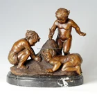 For Household Decoration Ep-017 Metal Decoration With Child Sculpture In Metal Crafts