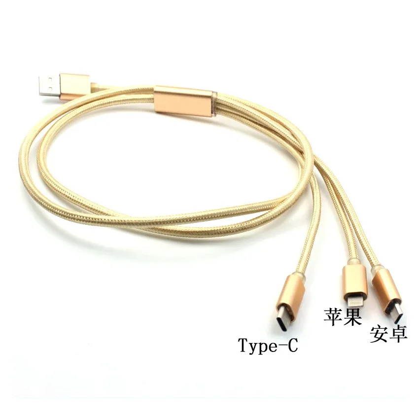 New Design 3 in 1 Cable Micro USB Type C Charger Cable Multi Charging Port - ANKUX.COM