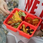 Online Shopping Silicone Collapsible storage box Foldable Microwave Kid Eco Bento Lunchbox