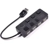 4-Port USB 2.0 Hub with Individual Power Switches and LED