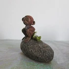 Folk Art antique monkey statue garden decoration animal resin craft