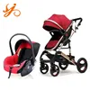 2018 premium new style baby pram 3 in 1/ baby car stroller / leather baby stroller
