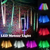 LED Meteor Shower Rain Lights LED Icicle String Lights Raindrop Cascading Lights for Wedding Holiday Party Christmas Tree