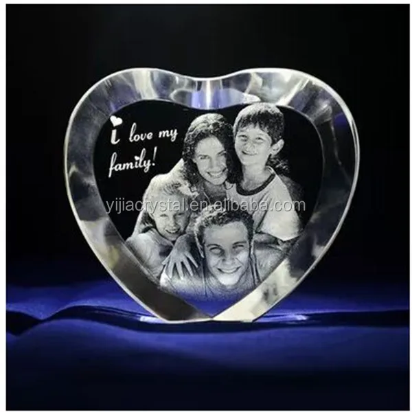engraving crystal heart for wedding guest takeaway souvenirs