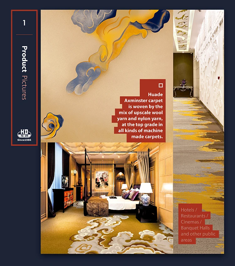 For Middle East Market 5 Star Hotel Flooring Commercial Axminster Carpet