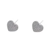 Fashion elegant heart contemporary pretty jewellery stud earrings silver 925 for woman