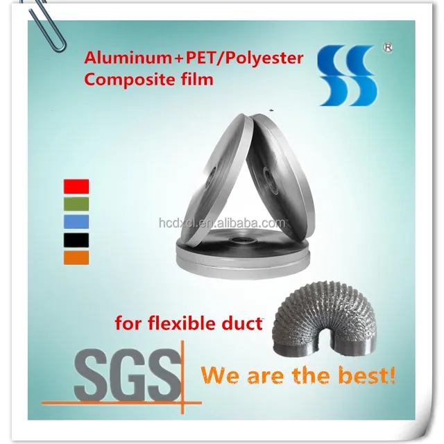 flexible duct material aluminum foil polyester pet film