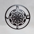 Factory price Compass laser cutting Metal Decoration hanging Wall Art Decor