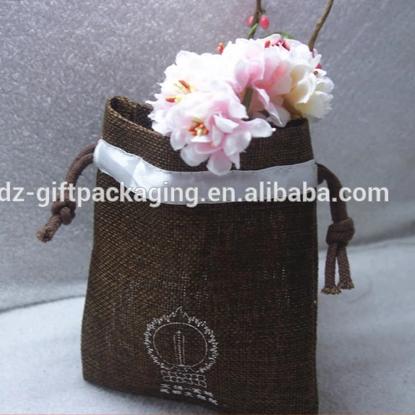 wholesale fancy gift burlap wedding favor bags