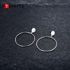 korea Fashion Sparkly 925 Sterling Silver Drop Wedding Geometric Stud Circle Bulk Hoop Earrings