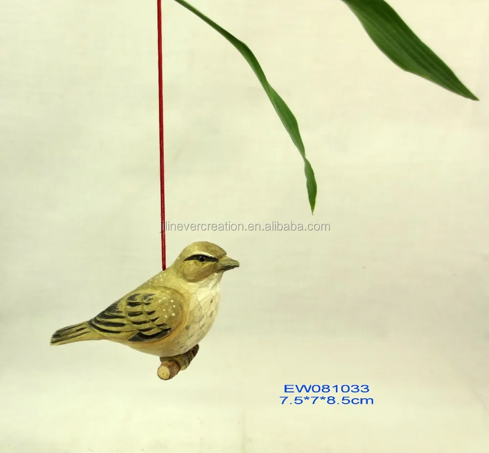 handmade carved wooden bird