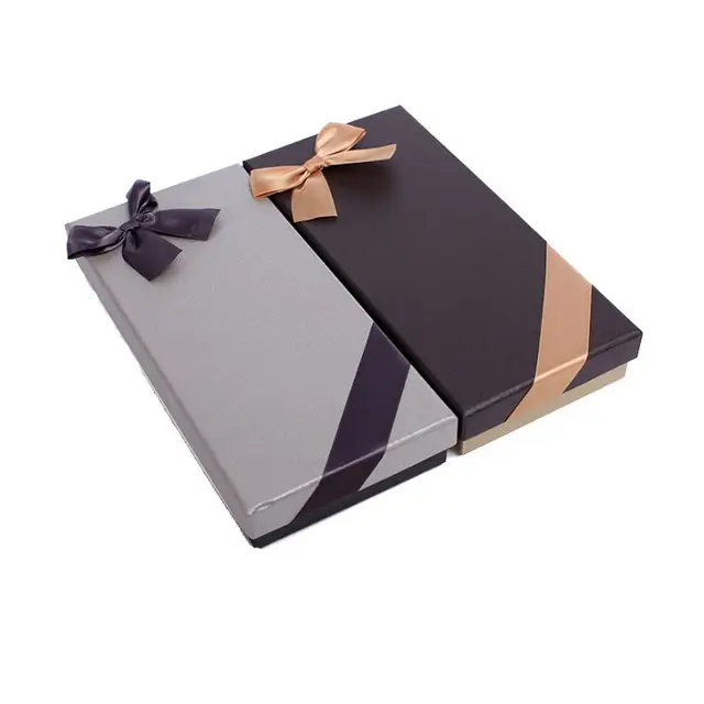 design stronger delivery hinged cardboard gift box with ribbon