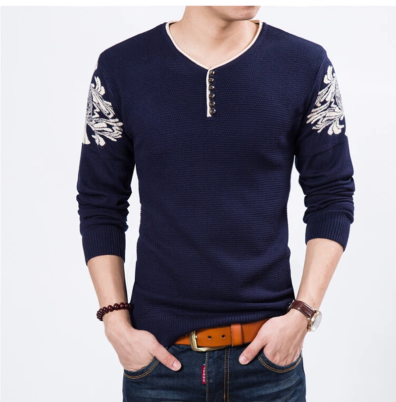 Warm Soft Sweater Preppy Style Pullovers Men's Fashion Sweaters All-match Knitted Sweater Top Quality Free Shipping No.427