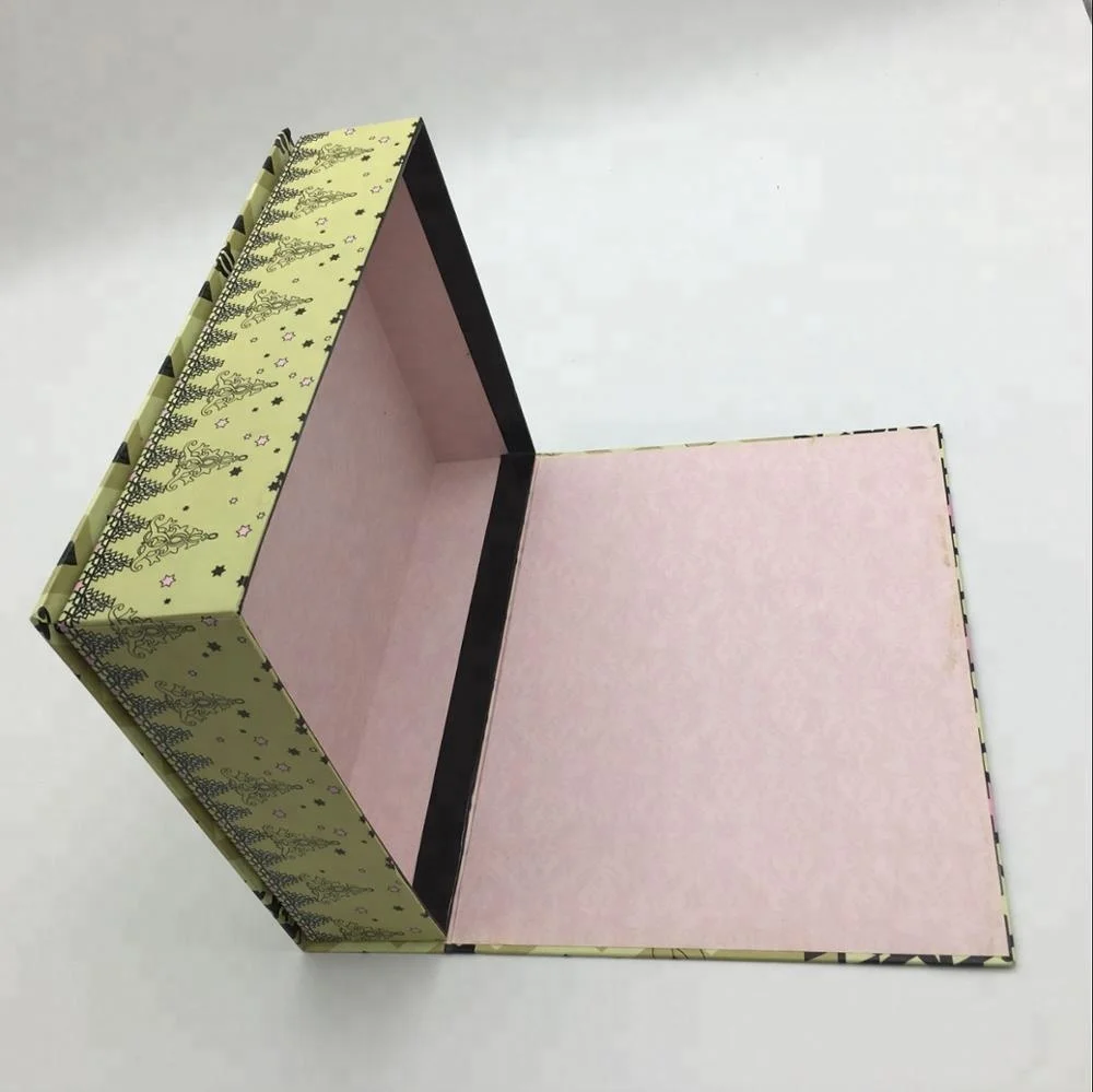 paper book shaped custom storage gift box