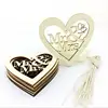 Blank love heart wood name blessing gift tag slice craft for christmas, birthday party, wedding decoration