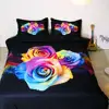 Rainbow Rose Explosion pretty 3d luxury bedding