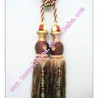 double tassel decorative rope tiebacks with beads curtain accessories