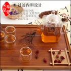 heat resistant glass tea set with glass pot and cup