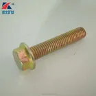 DIN 6921 full thread yellow zinc plated hex flange bolt