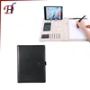 Custom PU Leather Portfolio File Folder Promotional Gift A4 A5 PU Leather Notebook Folder With Calculator