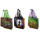 Custom reusable Halloween trick or treat non woven pp tote bags for kids
