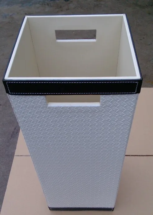 Leather umbrella barrels / hotel supplies trash / leather / high-end ice bucket bucket umbrella room